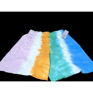 Wild Fable High-Rise Bermuda Shorts Women XS Tie-Dye Fleece Elastic Waist NWT